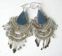 Mexican earrings Silver with Stone - MEX203
