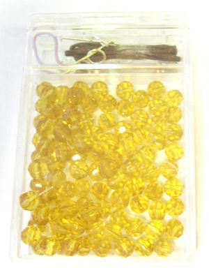 Bead Kit yellow beads with silver  findings (KITYLW01)
