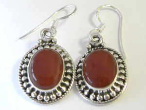 Carnelian Silver Earrings (CAE01)