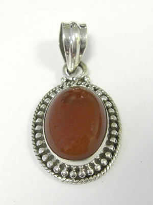 Carnelian Silver Pendant Fancy design (CAP01)