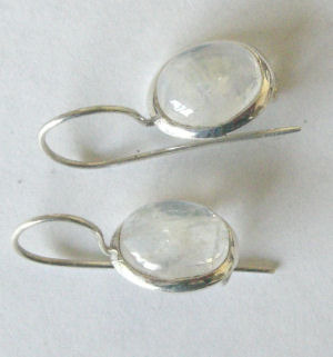 Moonstone Silver Earrings  (ME06)