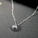 Silver Heart Pendant & Silver Chain - POM (NS)