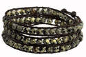 Leather Wrap Bracelet with Gemstone - MARBLE (07)
