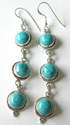 Turquoise Silver Earrings (TE11)