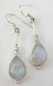 Moonstone milky white silver earrings (ME01)