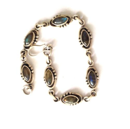 Labradorite Silver Bracelet (LABB7)