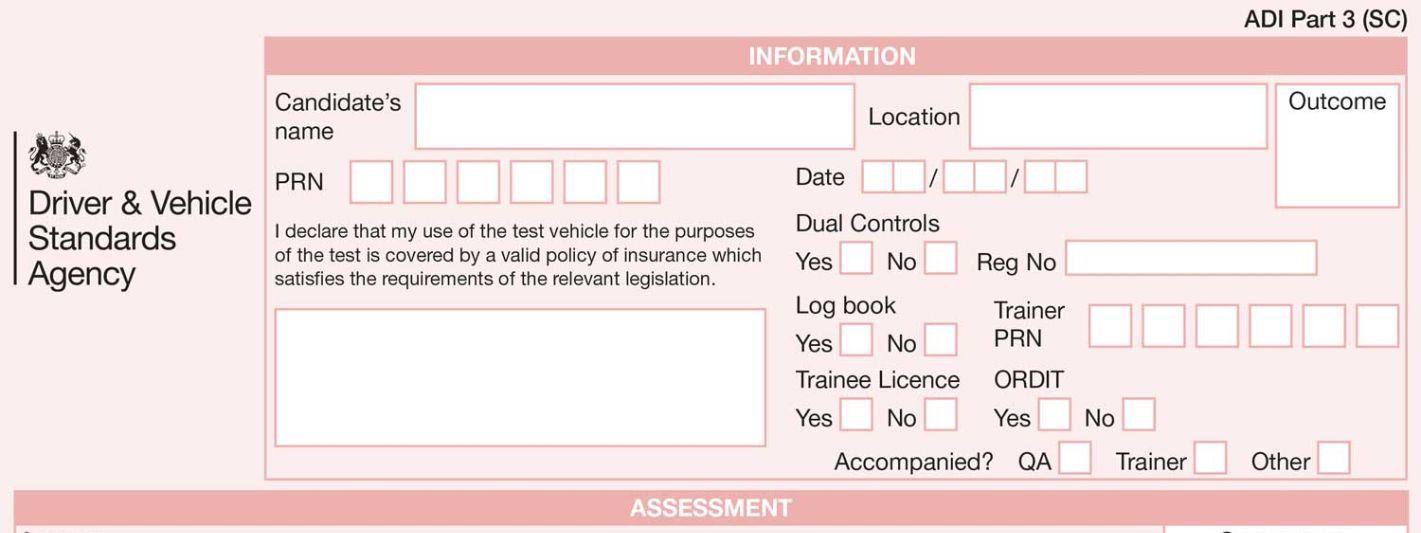 In this section we will explain the different sections on the ADI Part 3 marking sheet and how understanding them, will give you a better chance of passing your ADI Part 3 test.