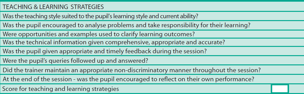 During the ADI Standards Check, teaching and learning strategies play a significant role in assessing the instructional abilities of driving instructors. These strategies encompass the methods and approaches used to effectively convey information, engage learners, and facilitate their understanding and skill development. Understanding and employing appropriate teaching and learning strategies are essential for success in the Standards Check. Here are some key teaching and learning strategies relevant to the ADI Standards Check: