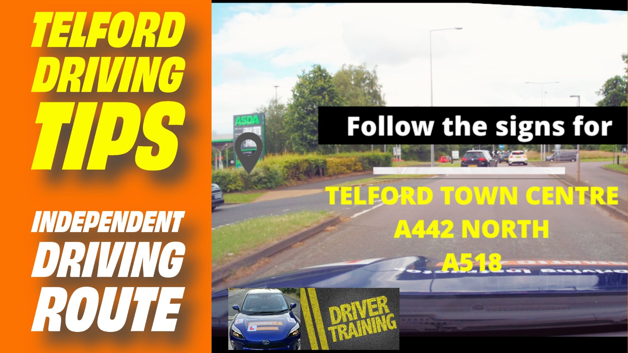 telford driving test routes independent driving section telford town centre