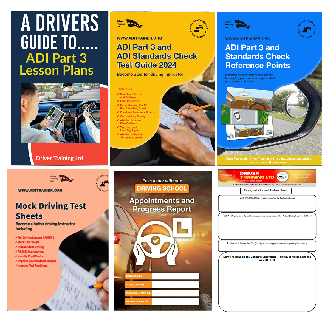 If you want help understanding the ADI Part 3 and ADI Standards Check test, why not get our guide.  It has a fantastic easy to understand overview of the ADI Part 3 test and the ADI standards check test.  It is great for qualified driving instructors too, to give them ideas or a fresh perspective on things like  Reference points and Focal Points  Understanding the marking sheet  Fault Analysis