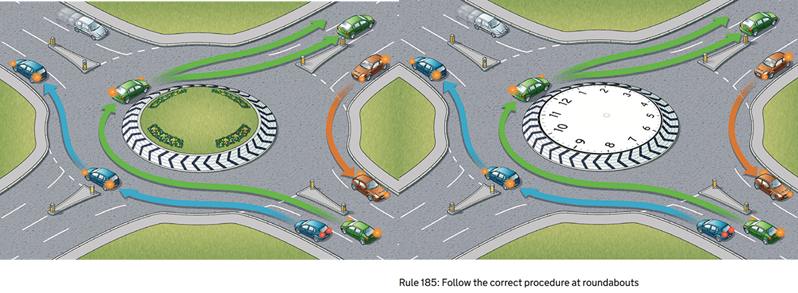highway code rule 12 oclock