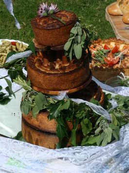 pork pie wedding cake