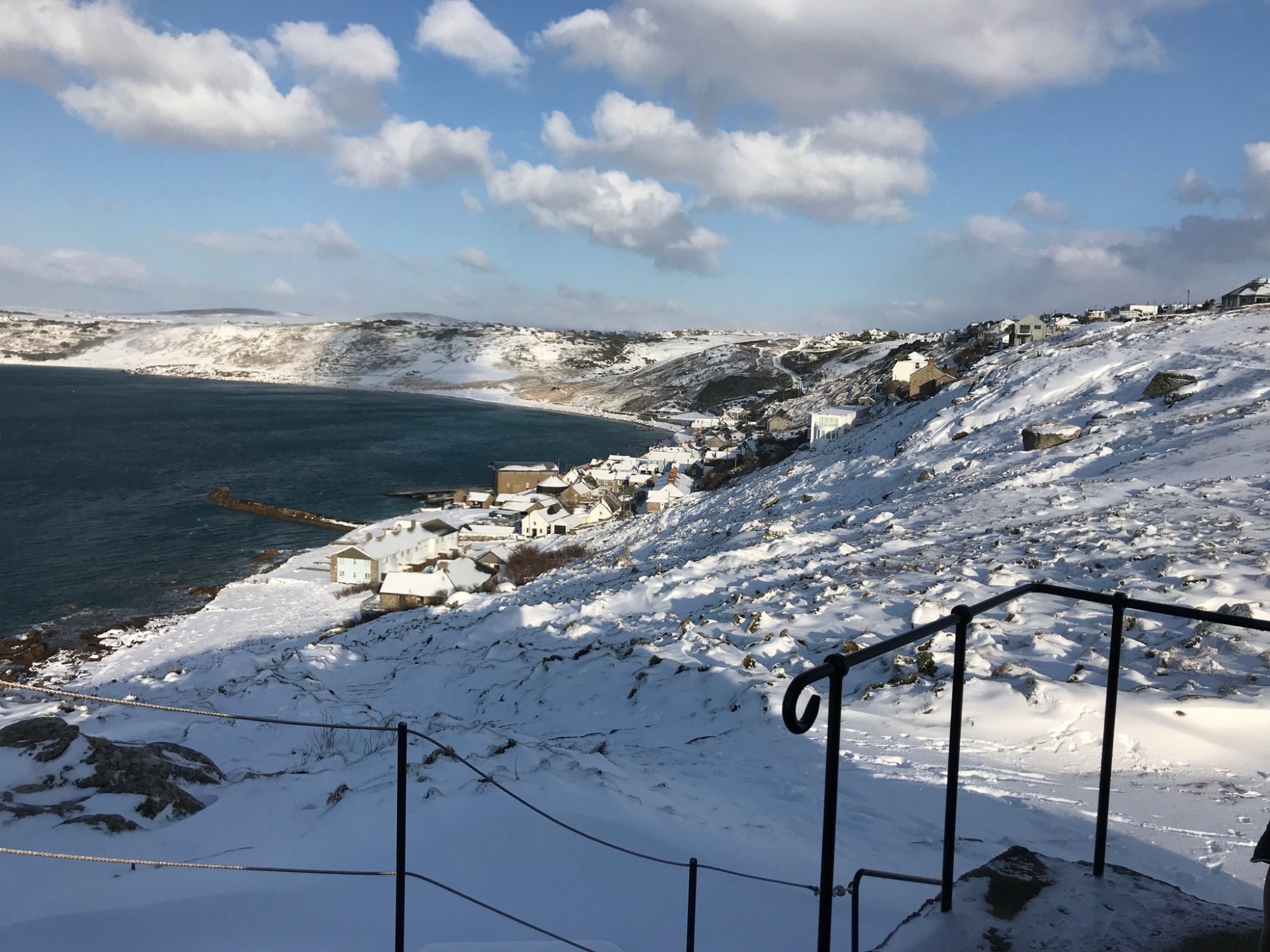 Snow in Sennen Cove