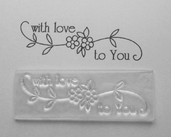 With love to you swirly flower stamp