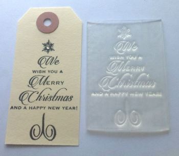 Christmas New Year Tree script stamp