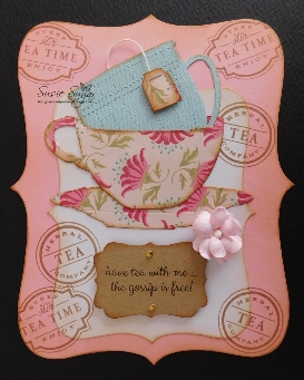 Have tea with me, clear stamp