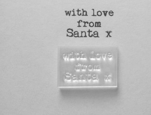 Love from Santa, little typewriter stamp