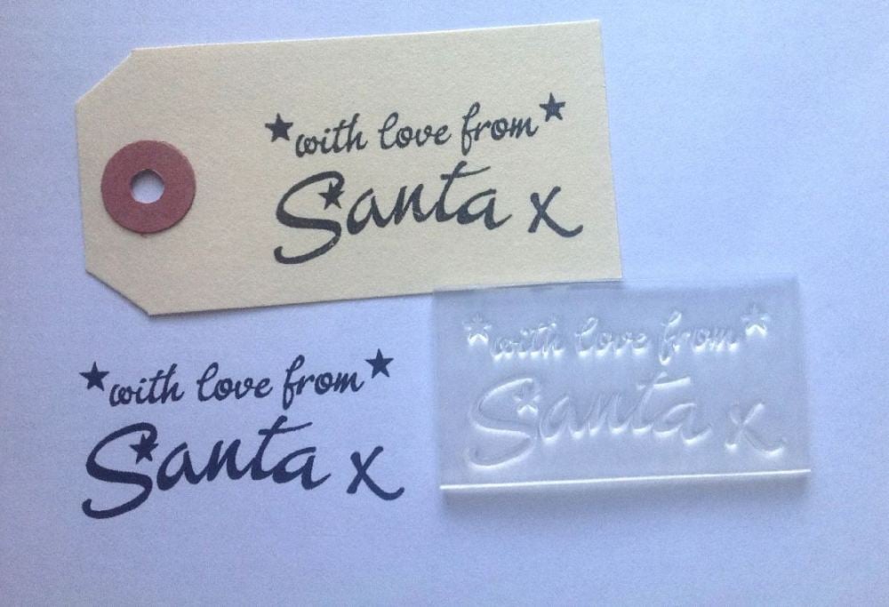 With love from Santa, stamp for Christmas gift tags