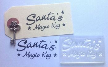 Santa's Magic Key, clear Christmas stamp
