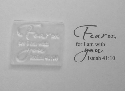 Fear not, Isaiah 41:10, Bible stamp