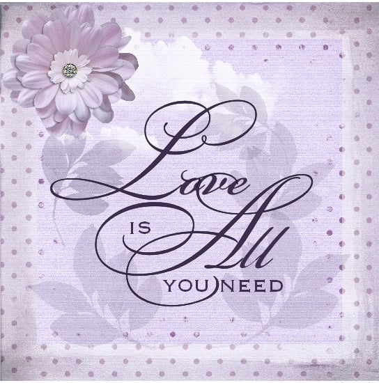 Love is all you need, script stamp