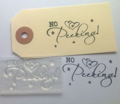 No Peeking! clear Christmas stamp