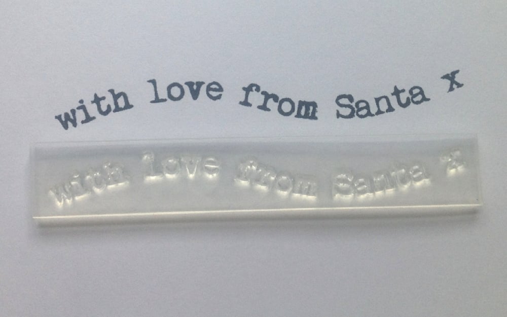 With love from Santa, wavy typewriter stamp