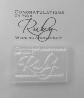 Congratulations on your Ruby Anniversary, stamp