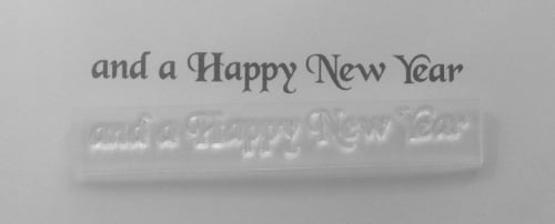 and a Happy New Year stamp, vintage style