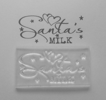Santa's Milk clear Christmas stamp