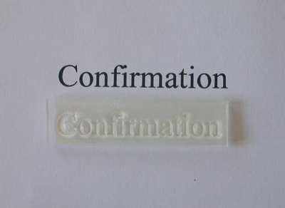 Confirmation, stamp