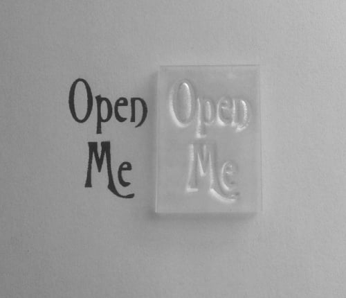 Open Me stamp