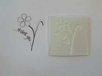Flower stamp, Thank You