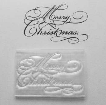 Swirly Merry Christmas stamp