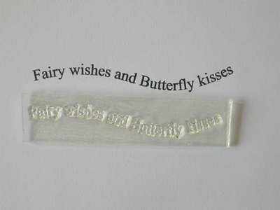 Fairy Wishes and Butterfly kisses, wavy stamp