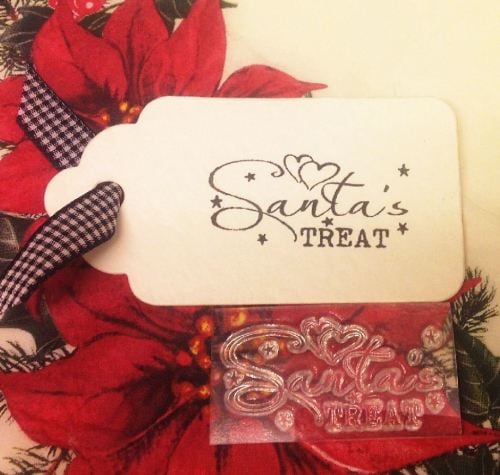 Santa's Treat clear Christmas stamp