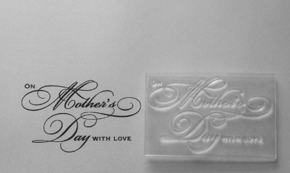 On Mother's Day with love, swirly stamp