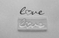 Love, clear stamp with heart