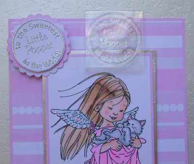 Sweetest Little Poppet, circle stamp