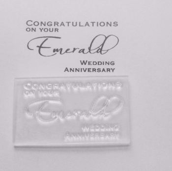 Congratulations on your Emerald Anniversary, stamp