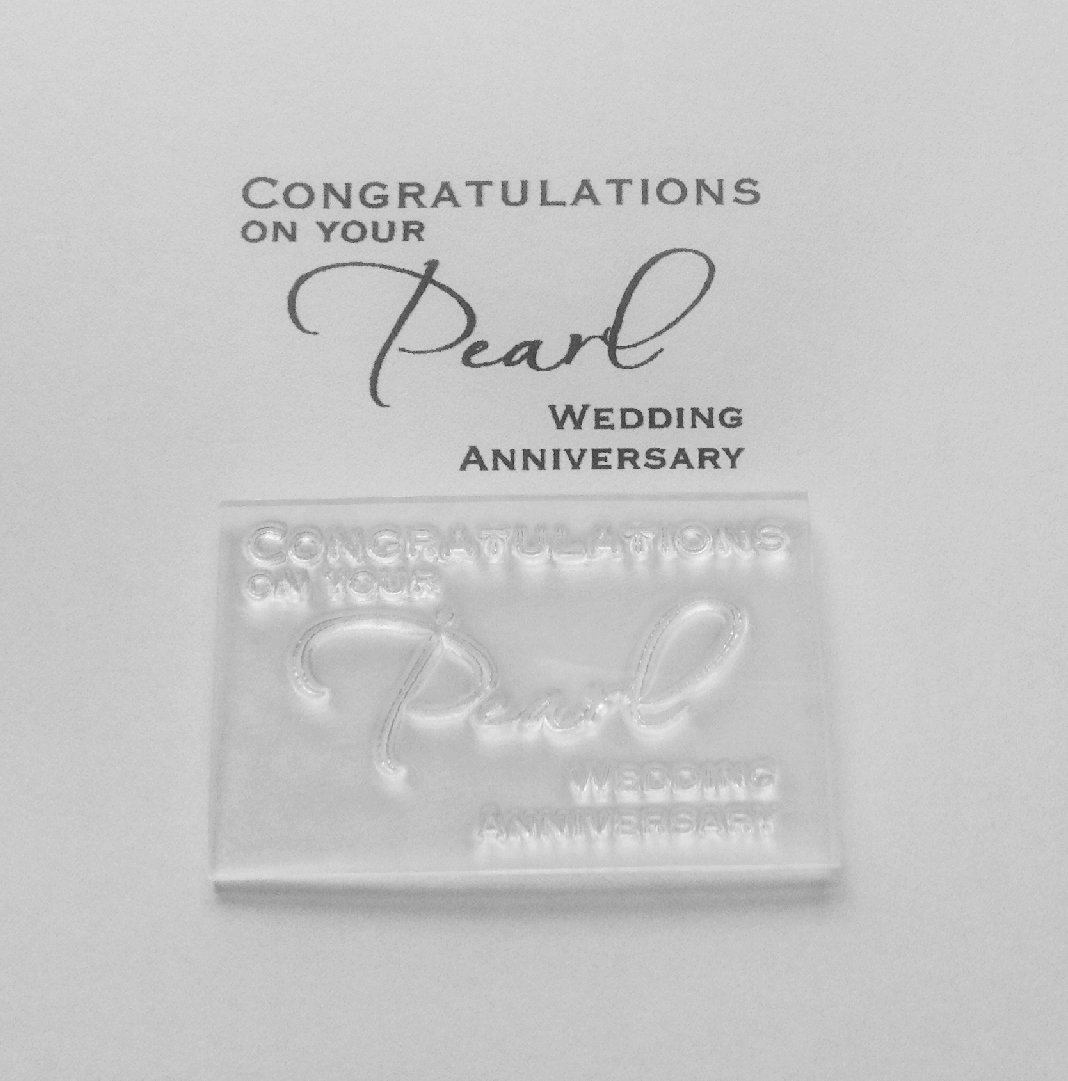 Congratulations on your Pearl Anniversary, stamp