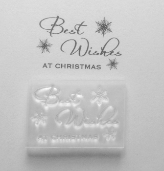 Best Wishes Christmas snowflake stamp