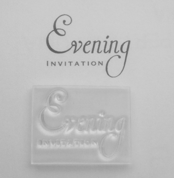 Evening Invitation, 2 line stamp