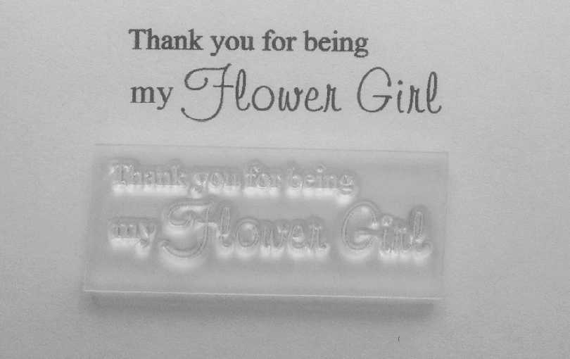 Thank you for being my Flower Girl, stamp 