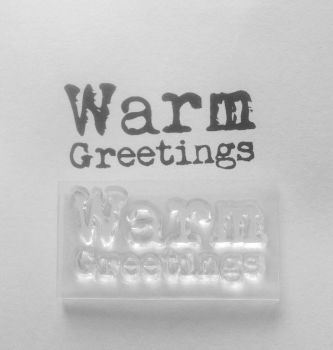 Warm Greetings typewriter stamp