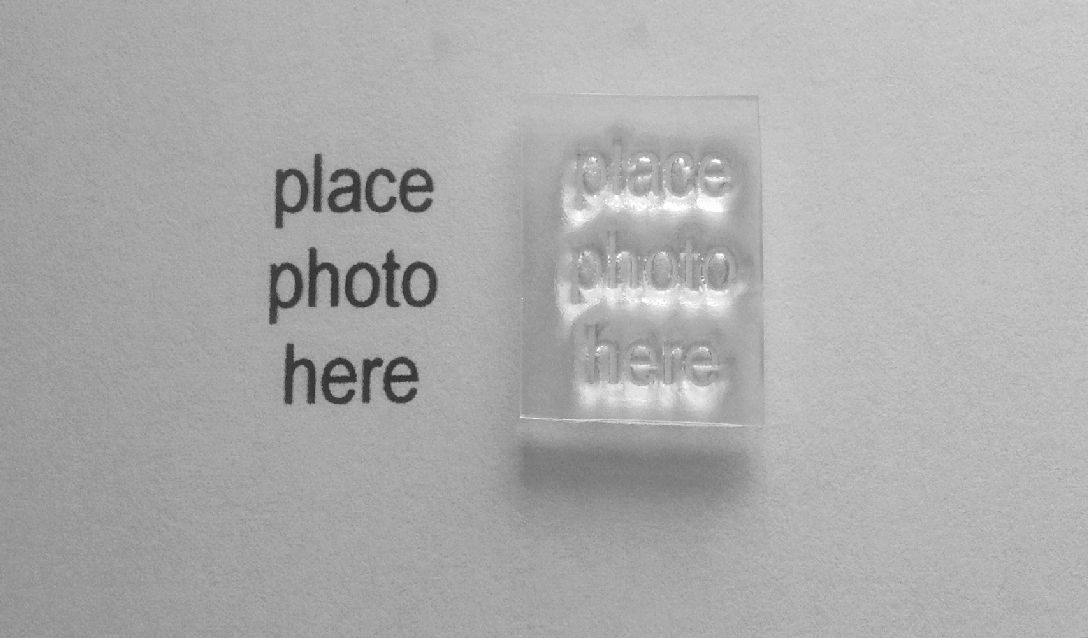 Place photo here stamp