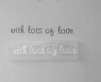With lots of love stamp