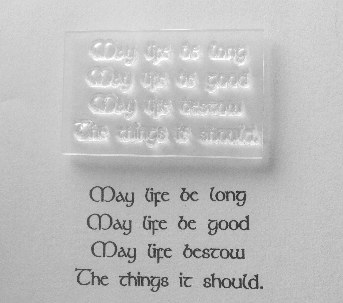 Verse stamps for card making, clear photopolymer stamps