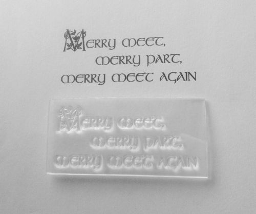 Pagan verse stamp, Merry meet