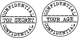 confidential top secret stamp set